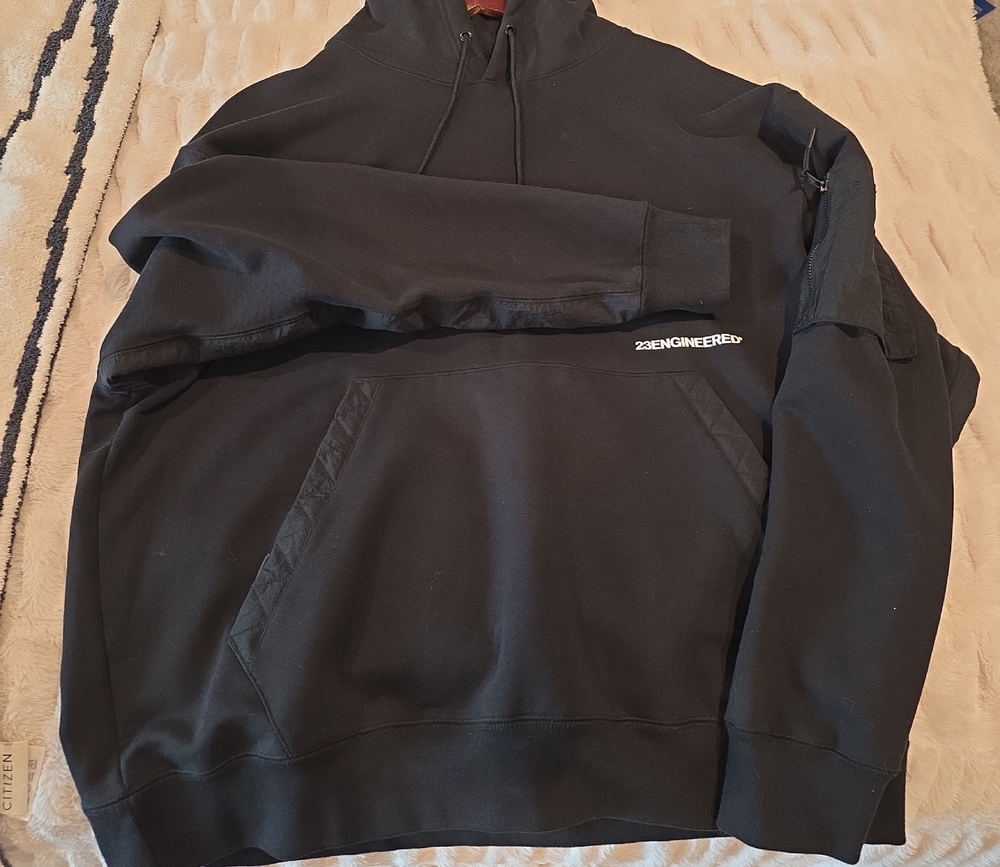 23 Engineered JORDAN Black Hoodie with Logo